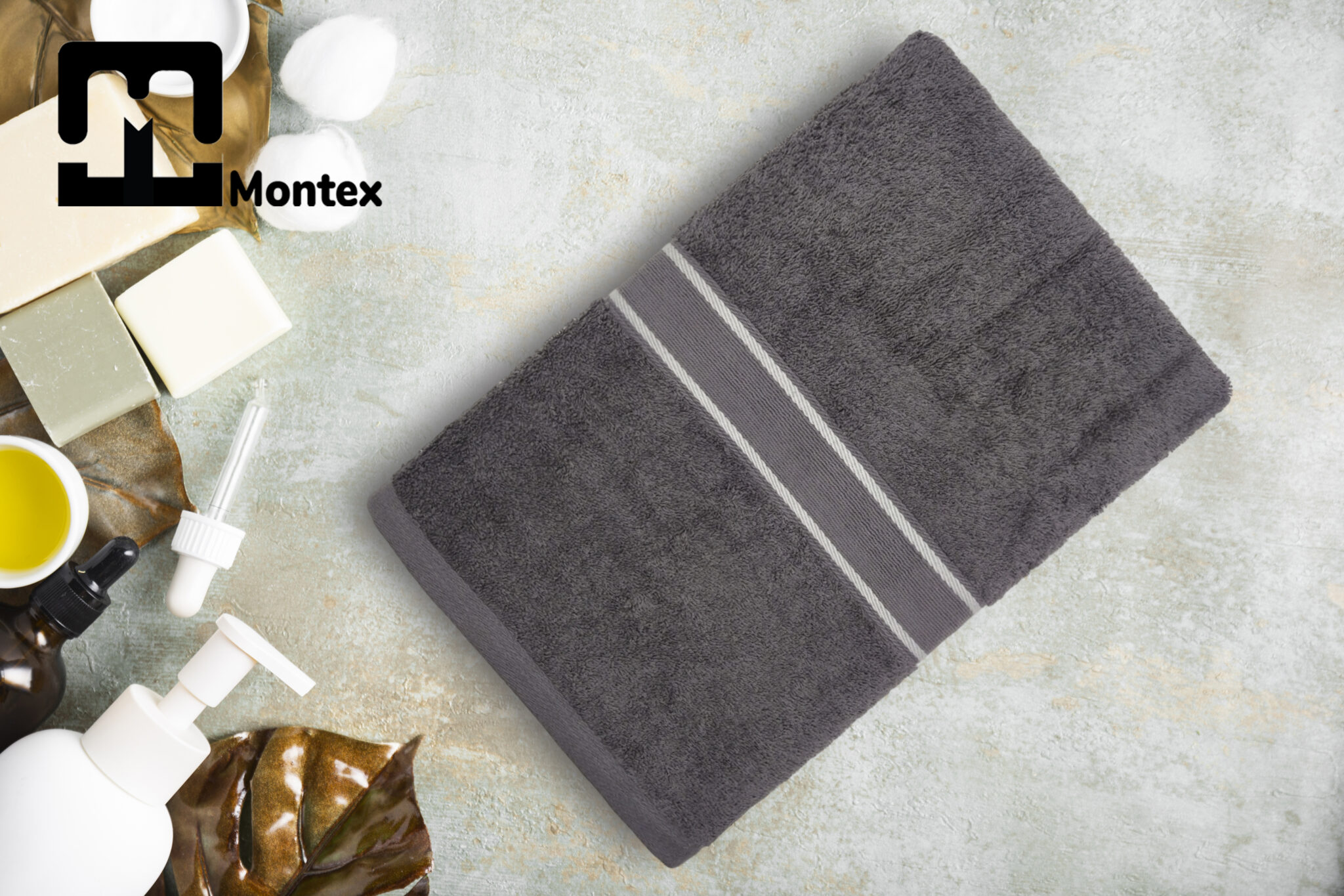 MONTEX ANTIBACTERIAL BATH TOWEL 68cm x 137cm – S. GREY – MONTEX
